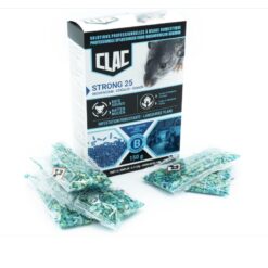 CLAC Strong 25 – Powerful blue grain pellets with brodifacoum – long-term rat infestation – 6×25g
