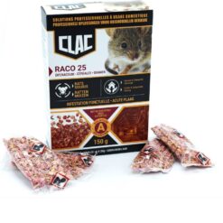 CLAC Raco 25 – Powerful red grain bait with difenacoum – acute rat infestation – 6×25g