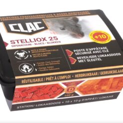 CLAC large secure and lockable rat bait Station with Key including Stelliox 25 Blocks 4×25g