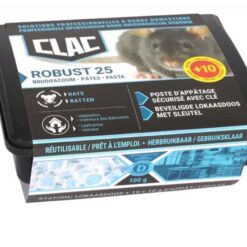 CLAC large secure and lockable rat bait Station with Key including Robust 25 Paste 10x10g